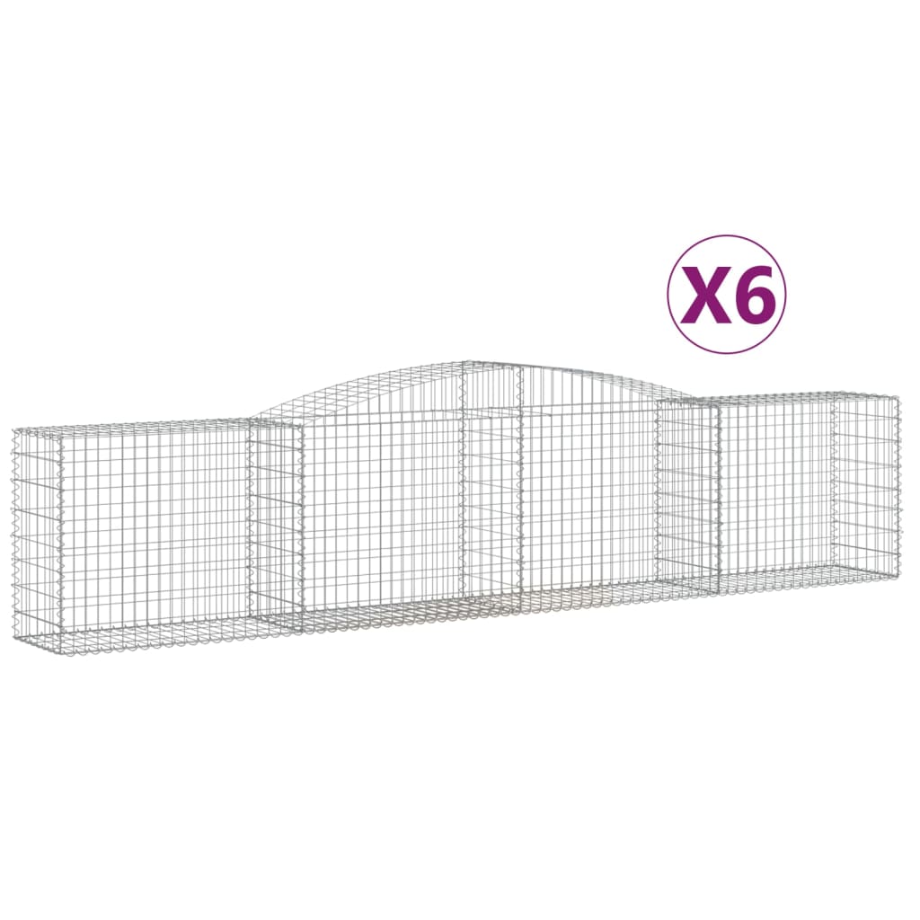 Lučne gabionske košare 6 kom 400x50x80/100 cm pocinčano željezo