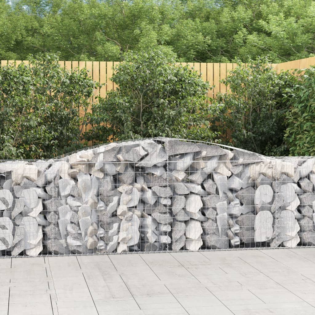 Lučne gabionske košare 7 kom 400x50x80/100 cm pocinčano željezo