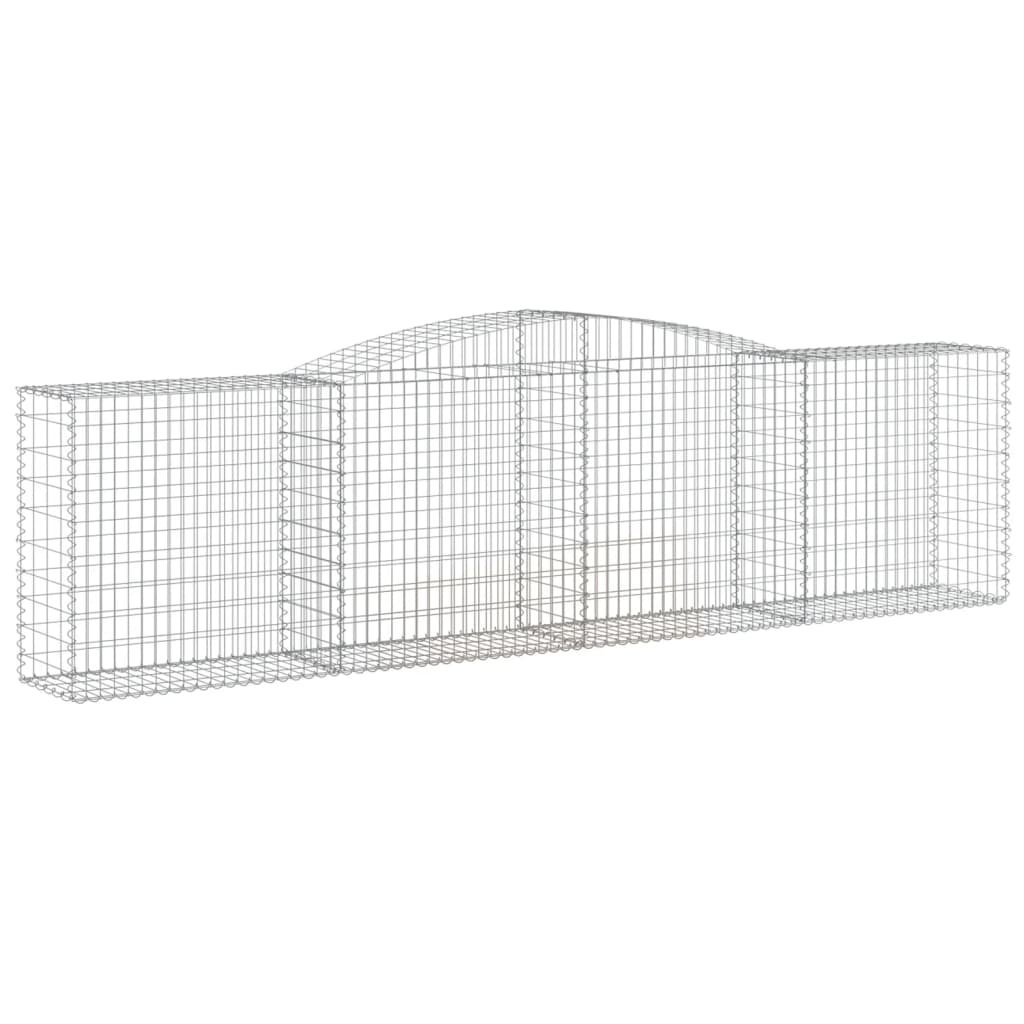 Lučne gabionske košare 2 kom 400x50x100/120cm pocinčano željezo