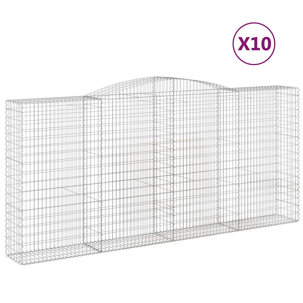 Lučne gabionske košare 10kom 400x50x180/200cm pocinčano željezo