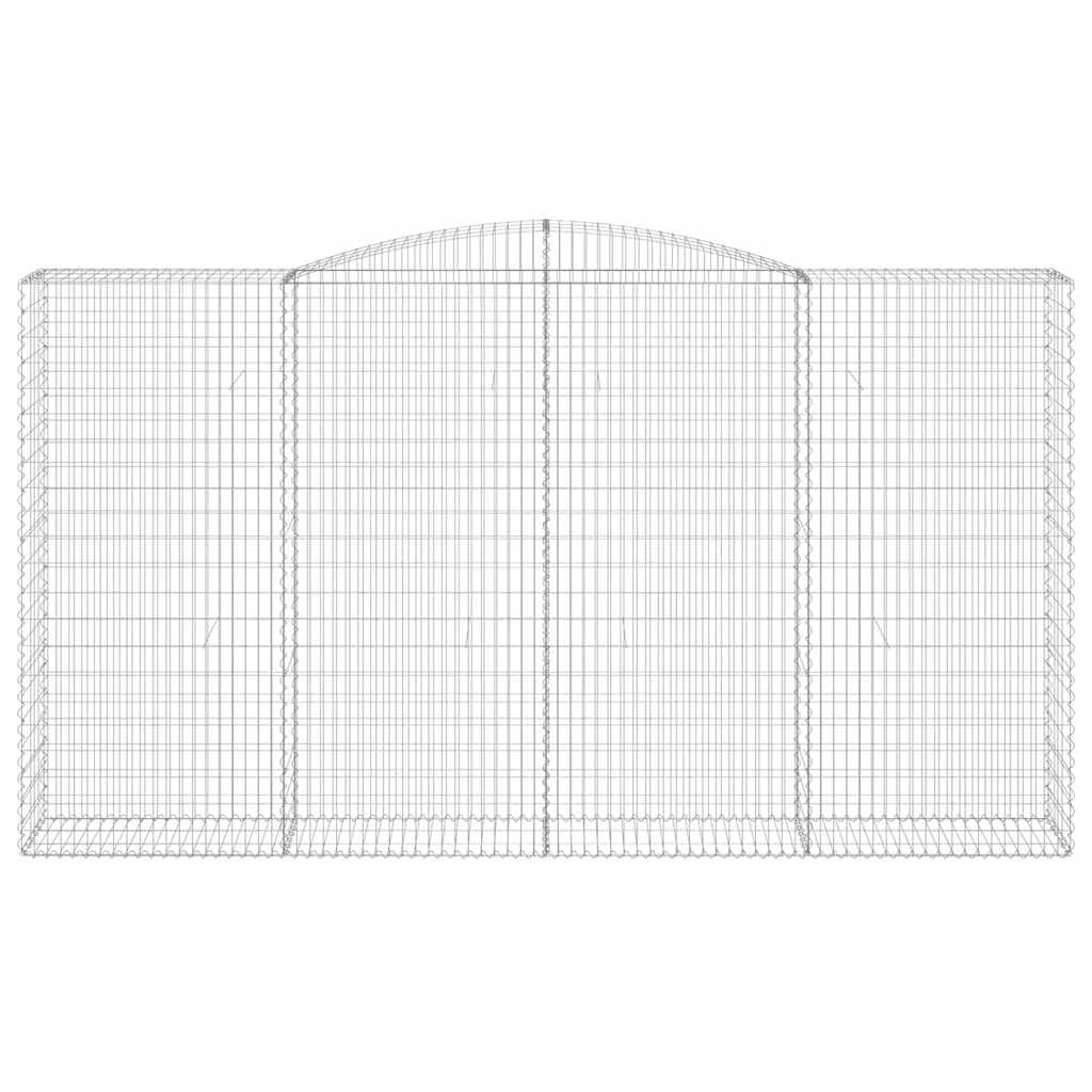 Lučne gabionske košare 5 kom 400x50x220/240cm pocinčano željezo