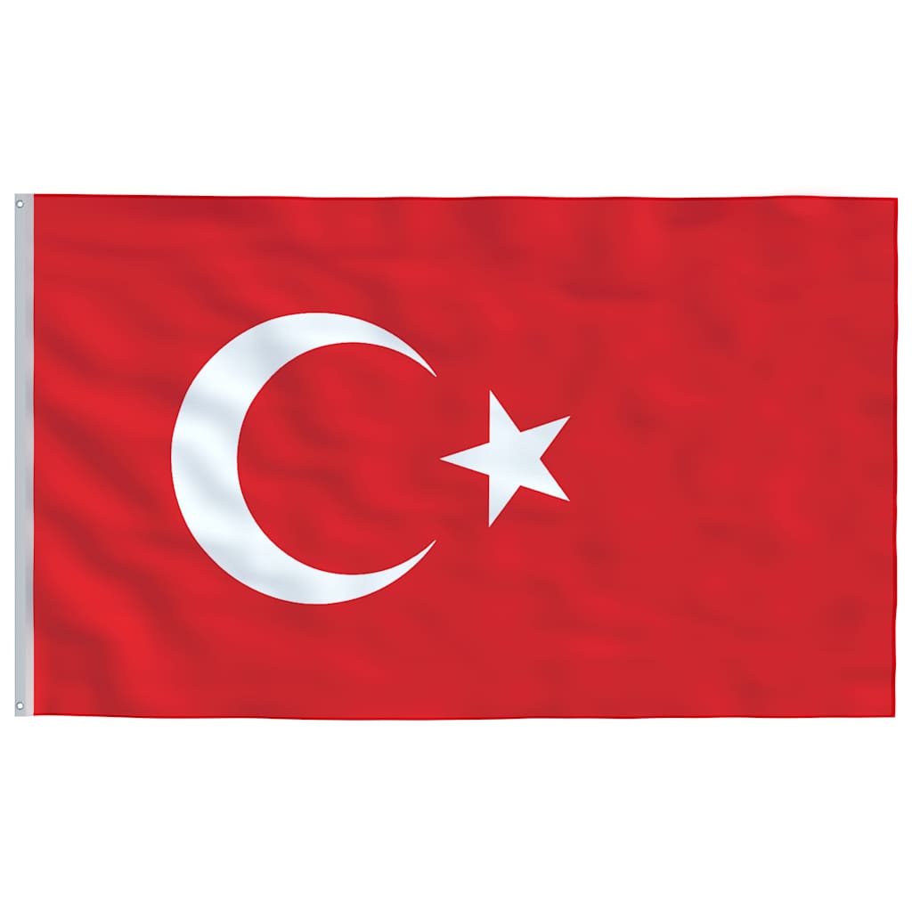 Turska zastava i jarbol 6,08 m aluminijski