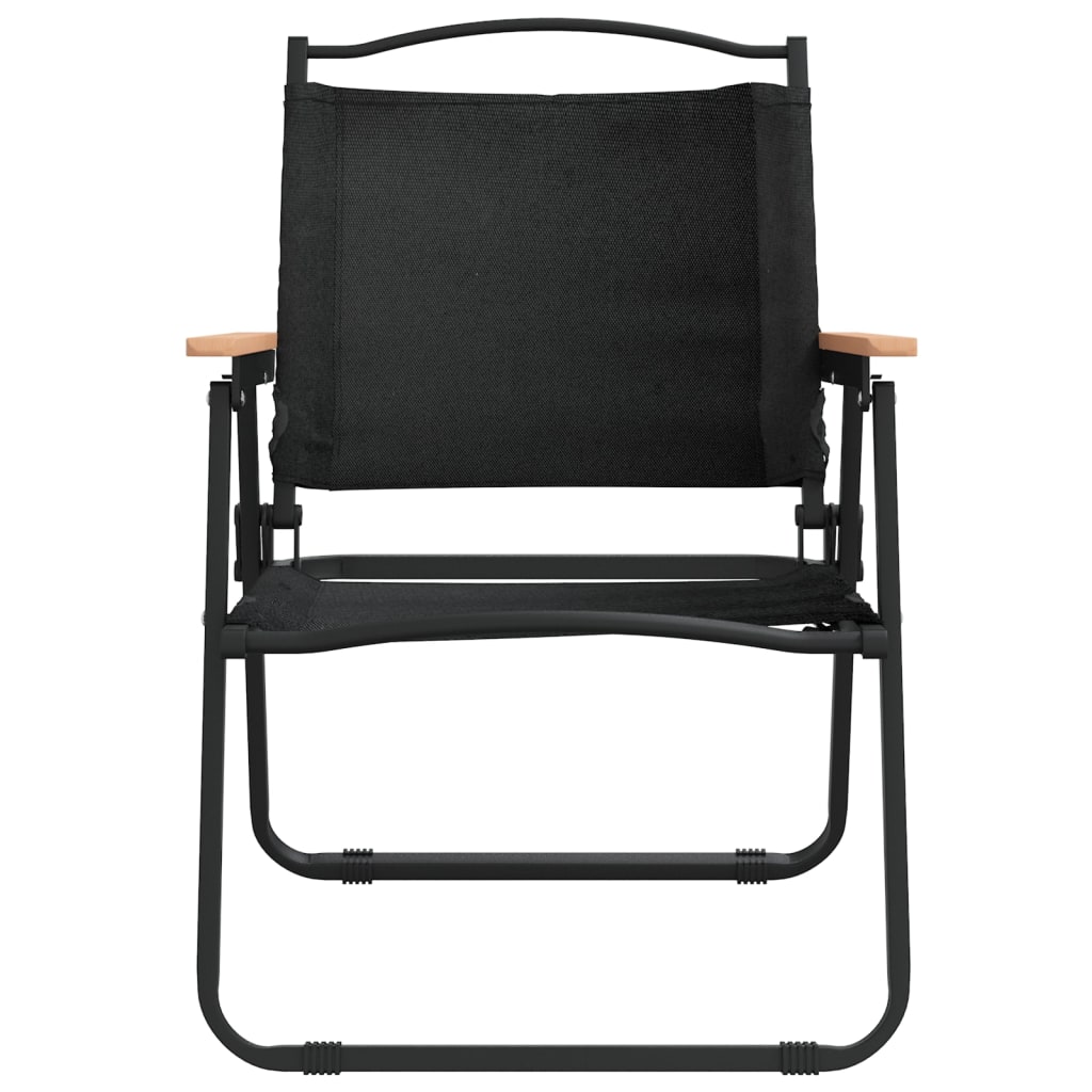 Stolice za kampiranje 2 kom crne 54x55x78 cm od tkanine Oxford