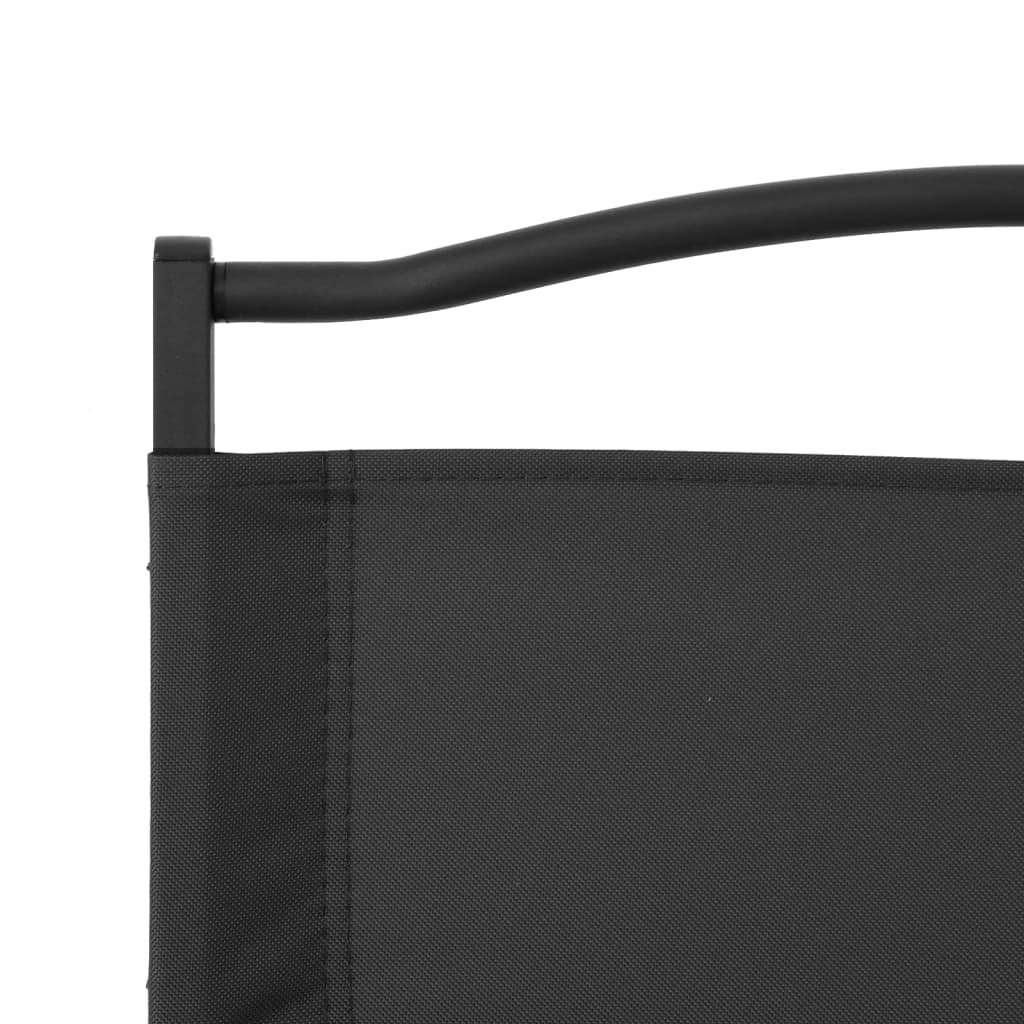 Stolice za kampiranje 2 kom crne 54x55x78 cm od tkanine Oxford