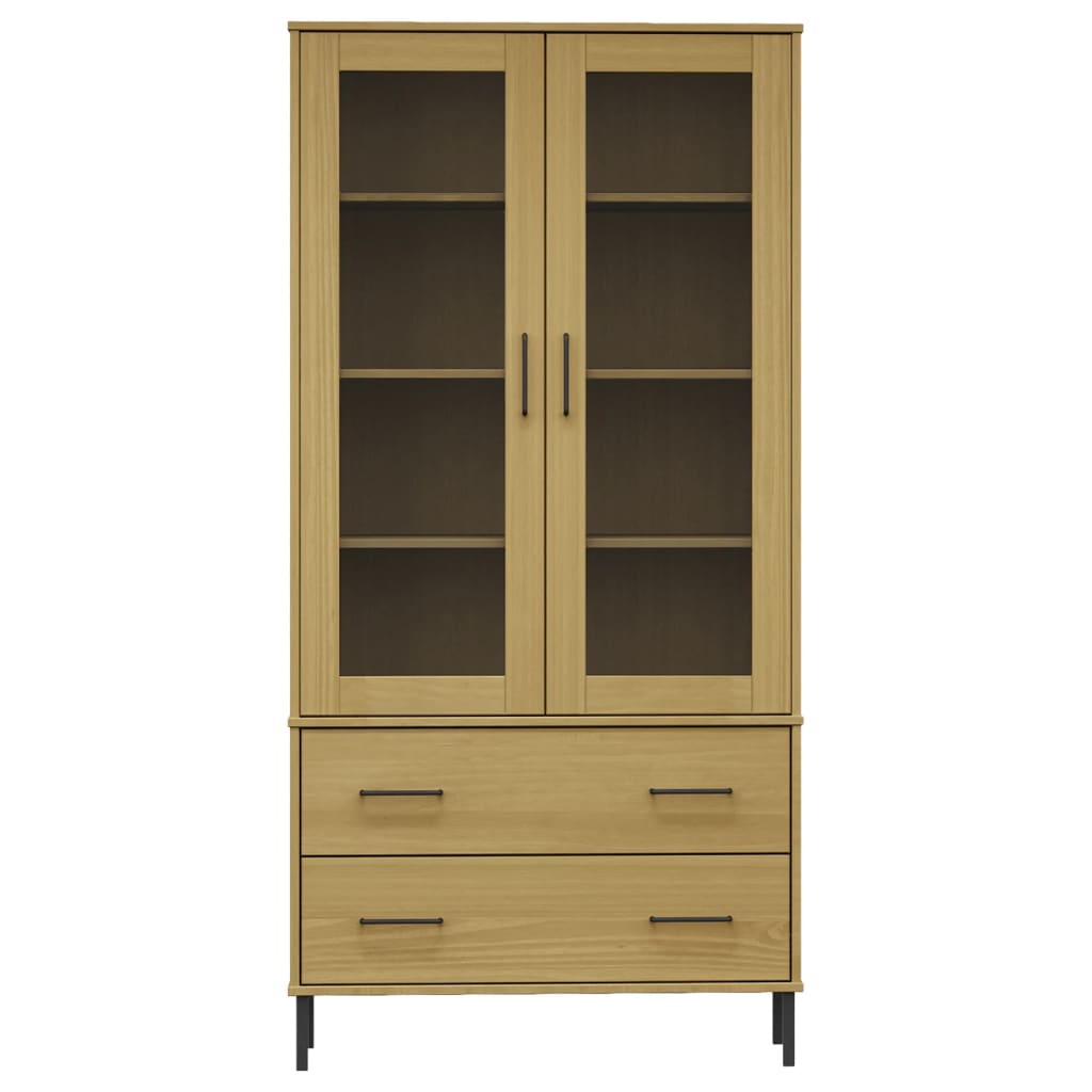 Regal za knjige smeđi 85 x 35 x 172,5 cm od masivnog drva OSLO