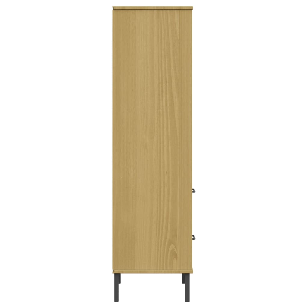 Regal za knjige s 2 ladice smeđi 60 x 35 x 128,5 cm drveni OSLO