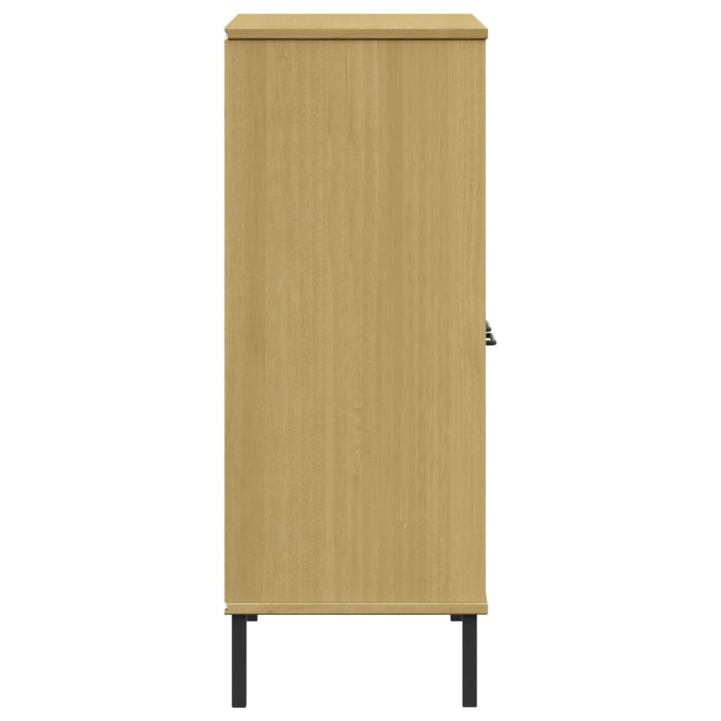 Regal za knjige smeđi 90 x 35 x 90,5 cm od masivnog drva OSLO