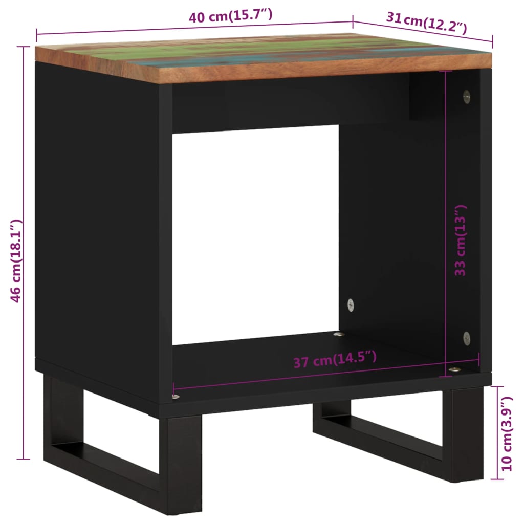 Stolić za kavu 40x31x46 cm od obnovljenog i konstruiranog drva