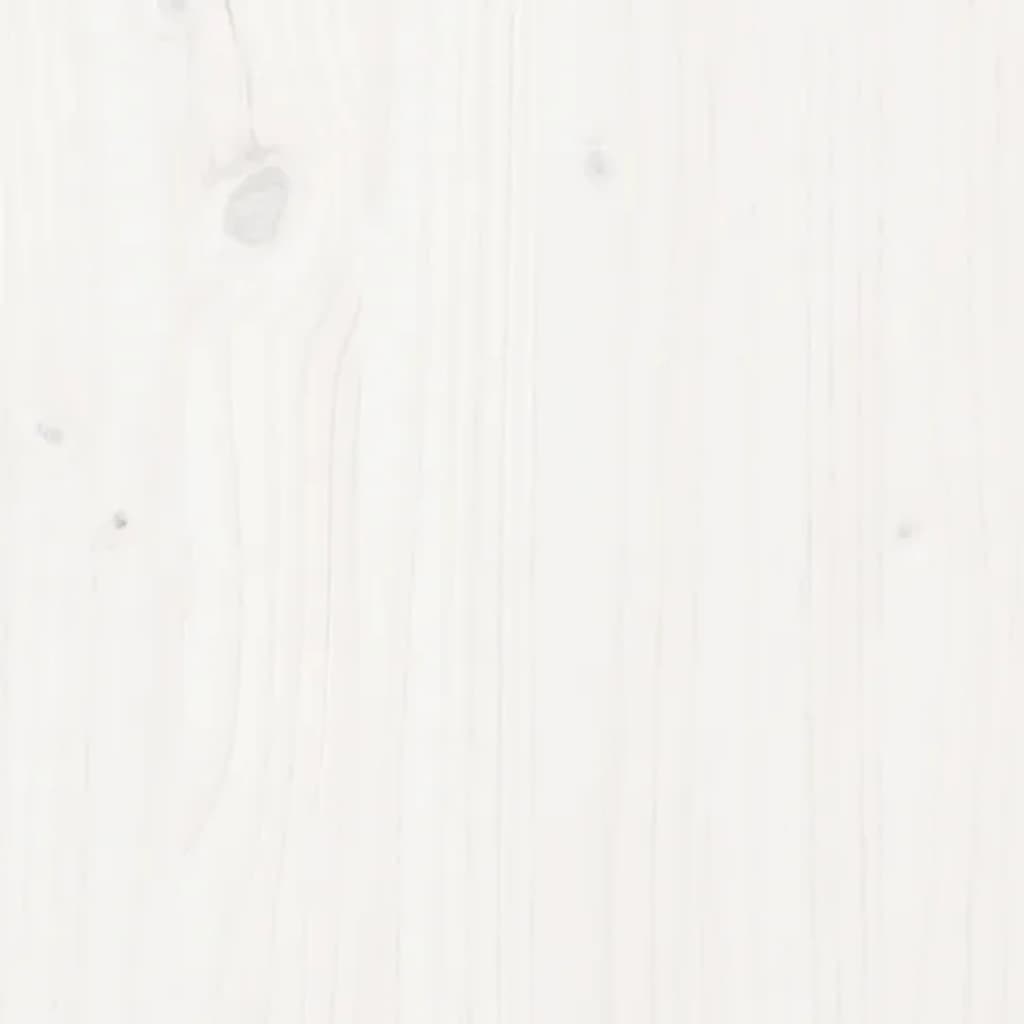 Stolić za kavu bijeli 60 x 50 x 35 cm od masivne borovine
