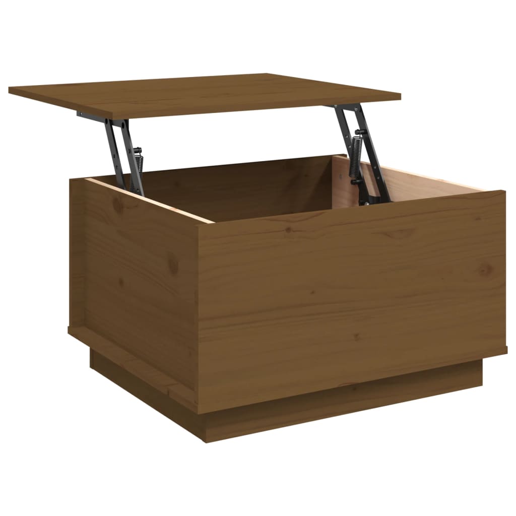 Stolić za kavu boja meda 60 x 50 x 35 cm od masivne borovine