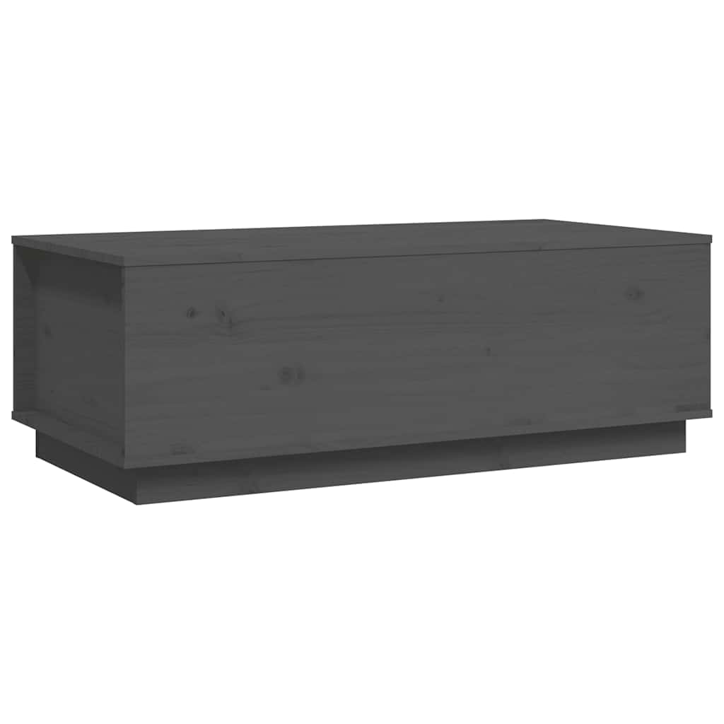 Stolić za kavu sivi 100 x 50 x 35 cm od masivne borovine
