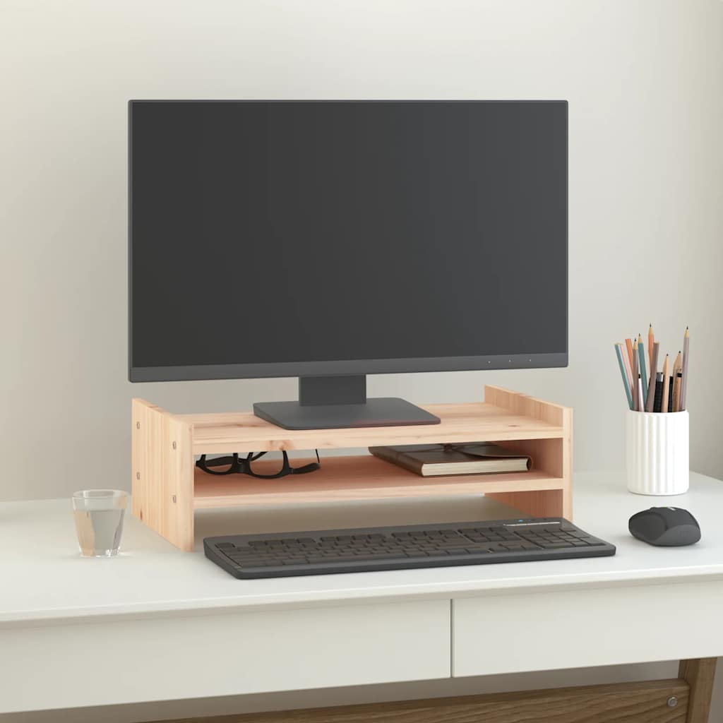 Stalak za monitor 50 x 27 x 15 cm od masivne borovine