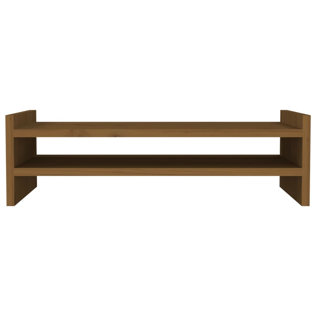 Stalak za monitor boja meda 50 x 27 x 15 cm od masivne borovine