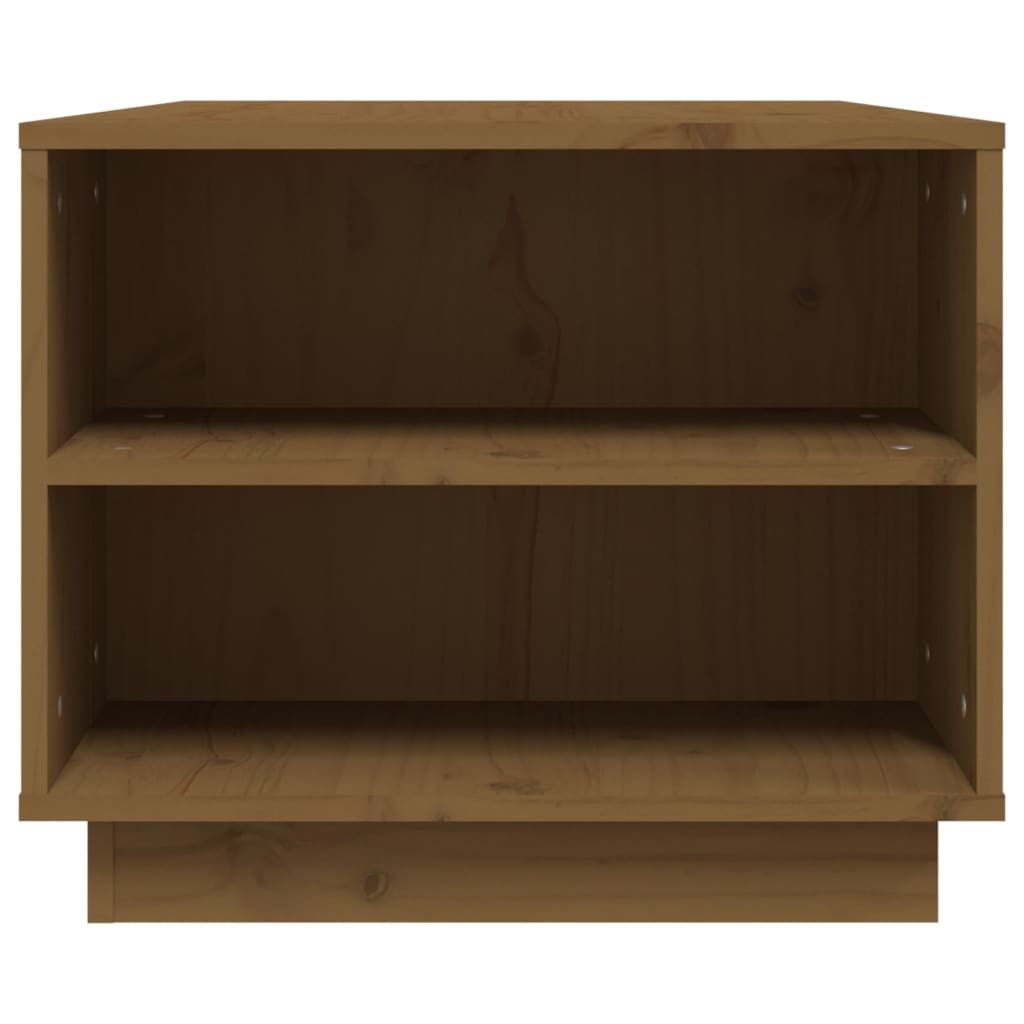 Stolić za kavu boja meda 90 x 49 x 40,5 cm od masivne borovine