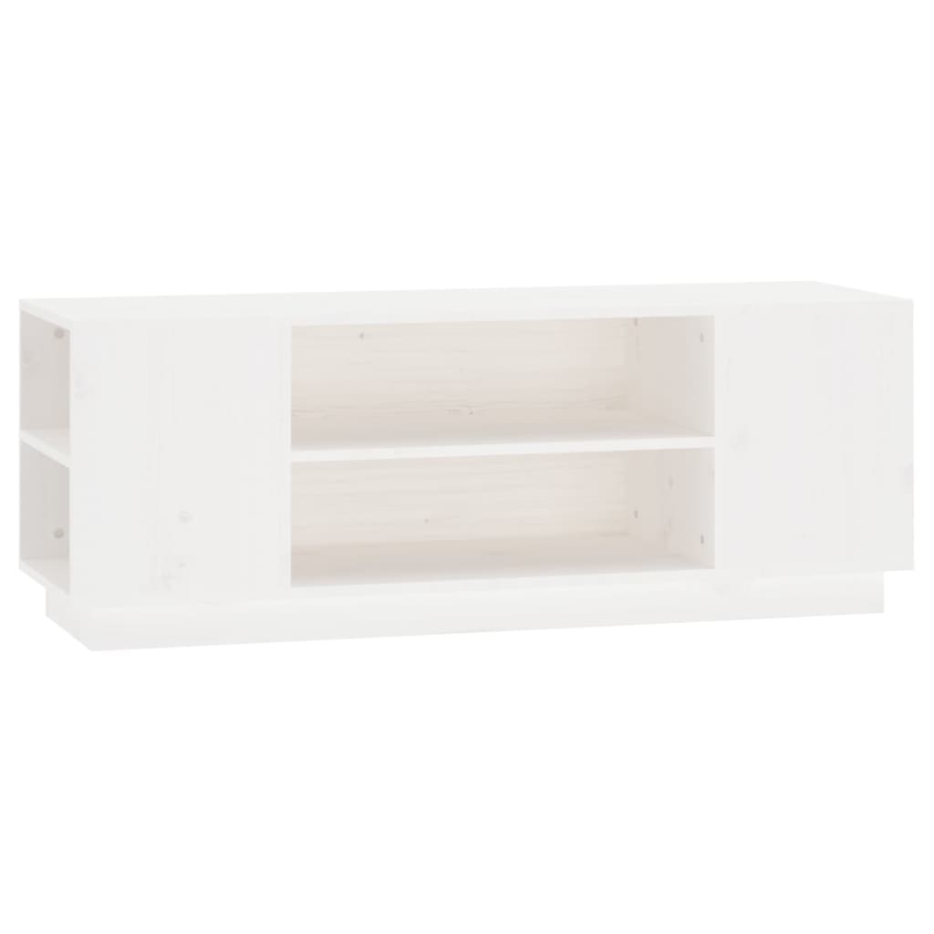 TV ormarić bijeli 110 x 35 x 40,5 cm od masivne borovine