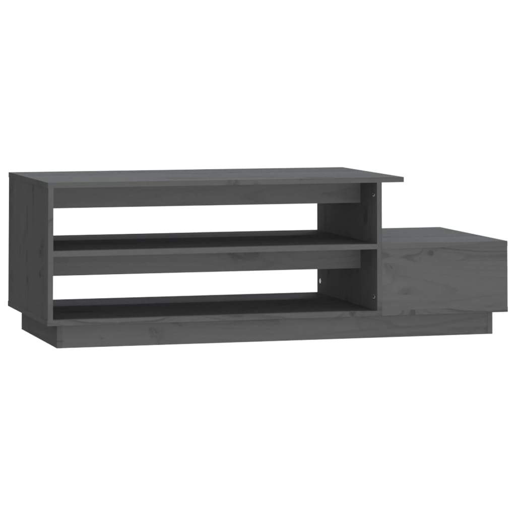 Stolić za kavu sivi 120 x 50 x 40,5 cm od masivne borovine