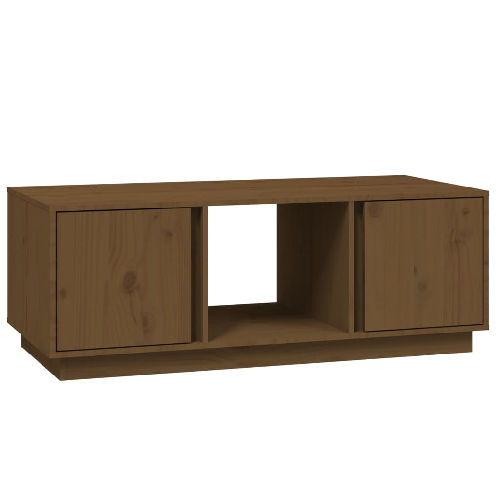 Stolić za kavu boja meda 110 x 50 x 40 cm od masivne borovine