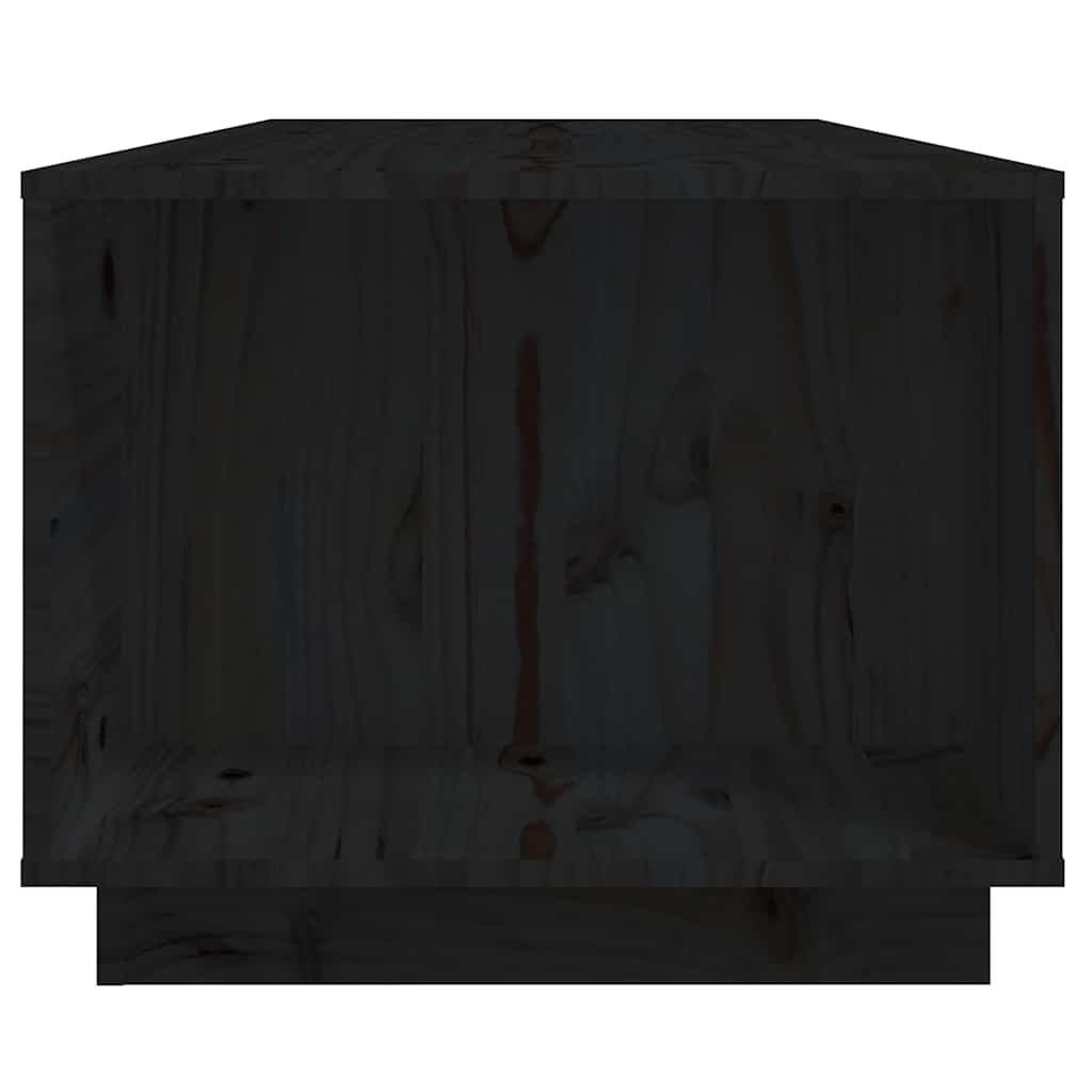 Stolić za kavu crni 110 x 50 x 40 cm od masivne borovine Crna