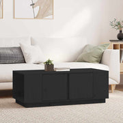 Stolić za kavu crni 110 x 50 x 40 cm od masivne borovine Crna