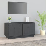 TV ormarić sivi 80 x 35 x 40,5 cm od masivne borovine