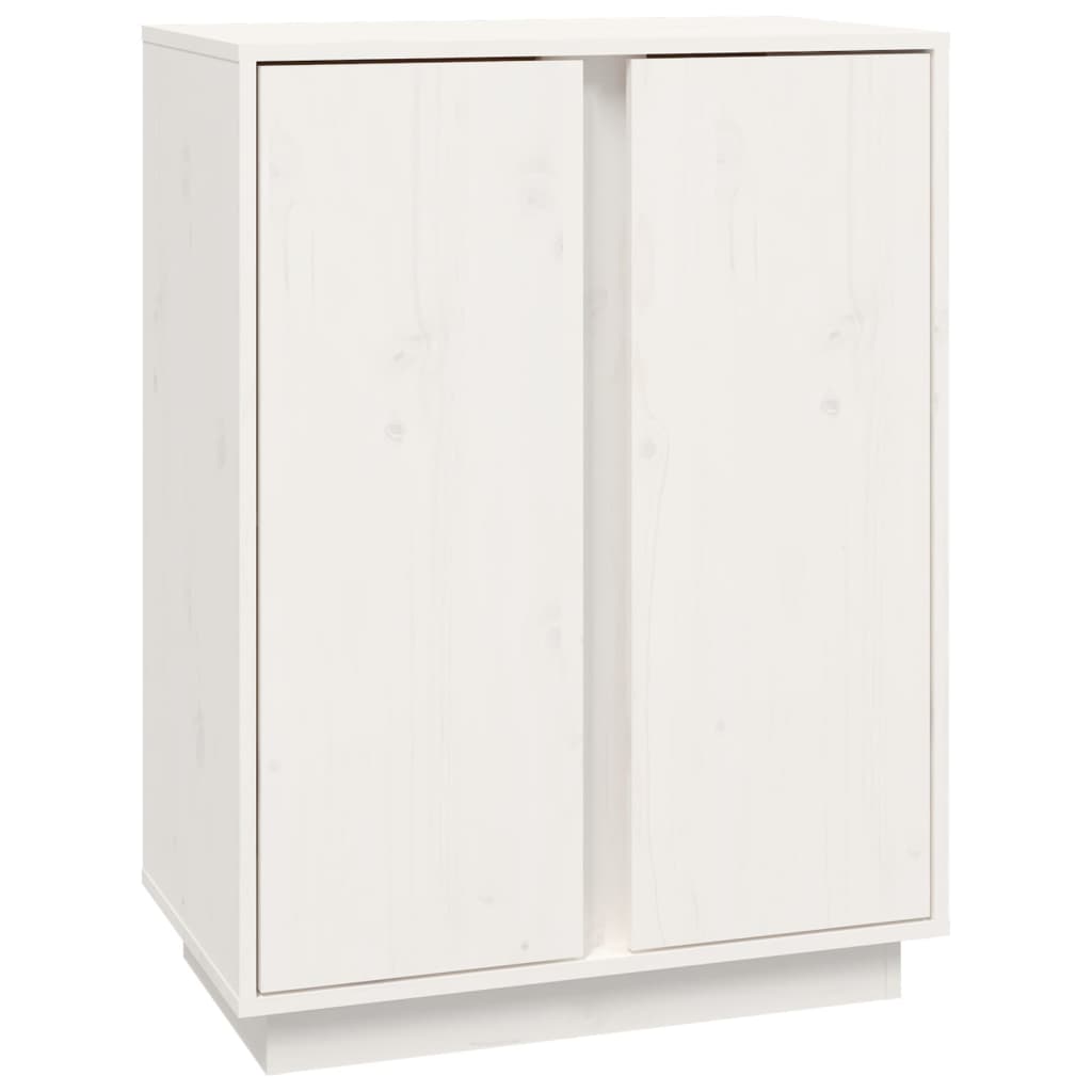 Komoda bijela 60 x 35 x 80 cm od masivne borovine
