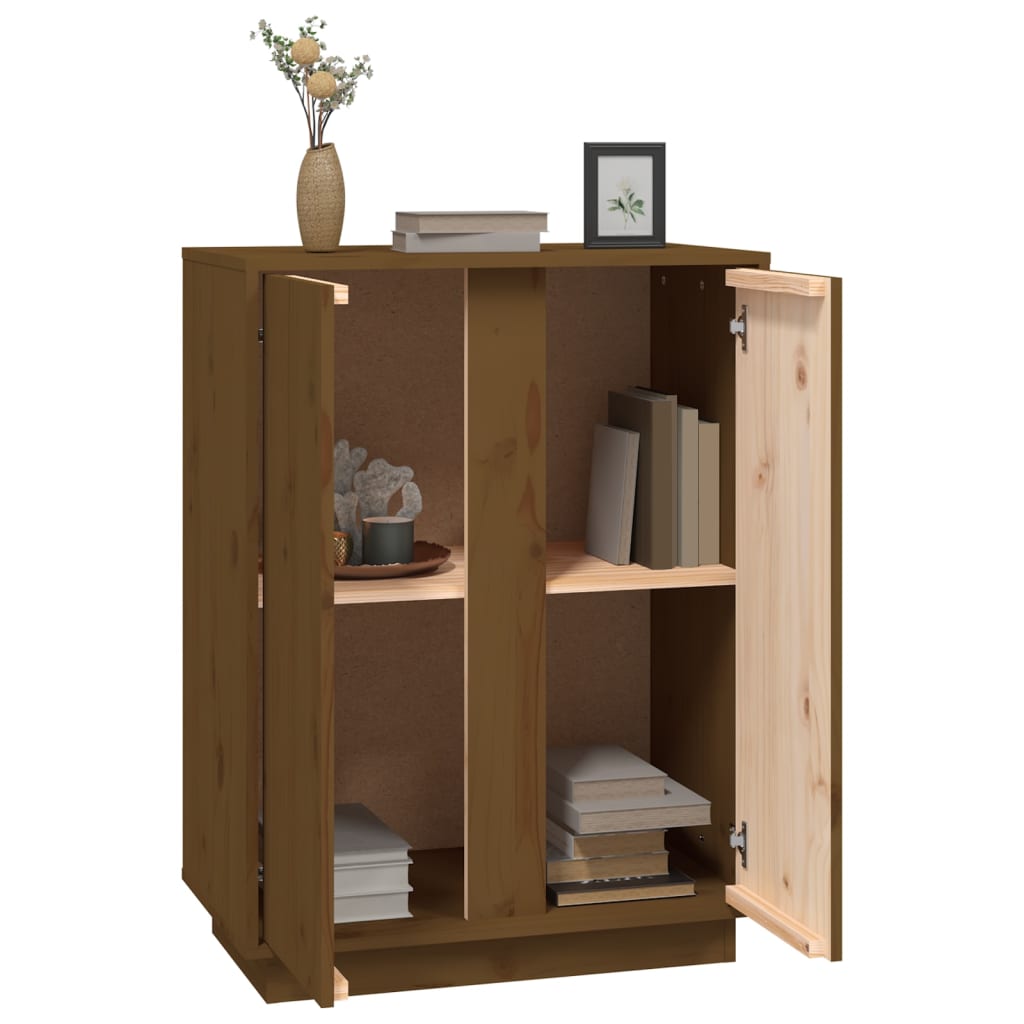 Komoda smeđa boja meda 60 x 35 x 80 cm od masivne borovine