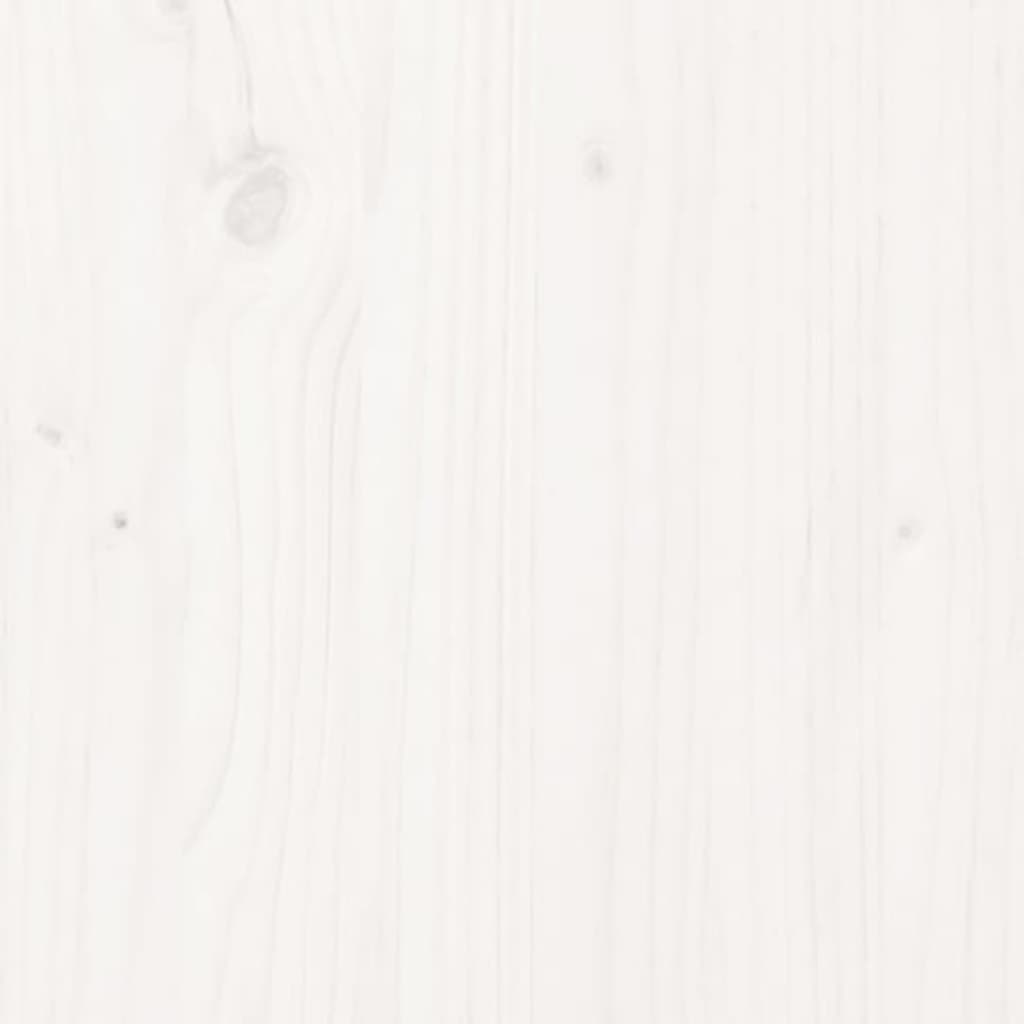 Komoda bijela 120 x 35 x 80 cm od masivne borovine