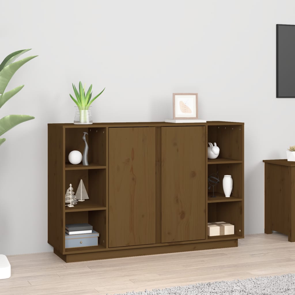 Komoda smeđa boja meda 120 x 35 x 80 cm od masivne borovine