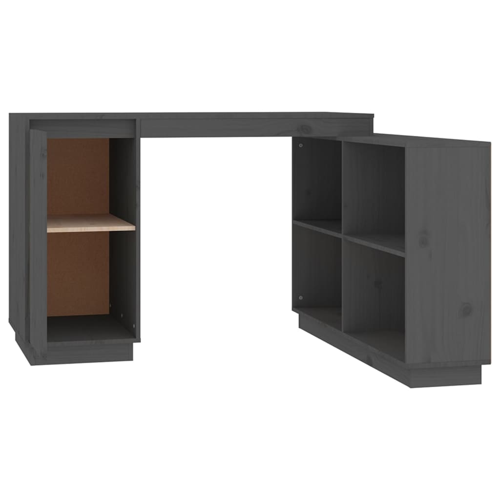 Radni stol sivi 110 x 50 x 75 cm od masivne borovine