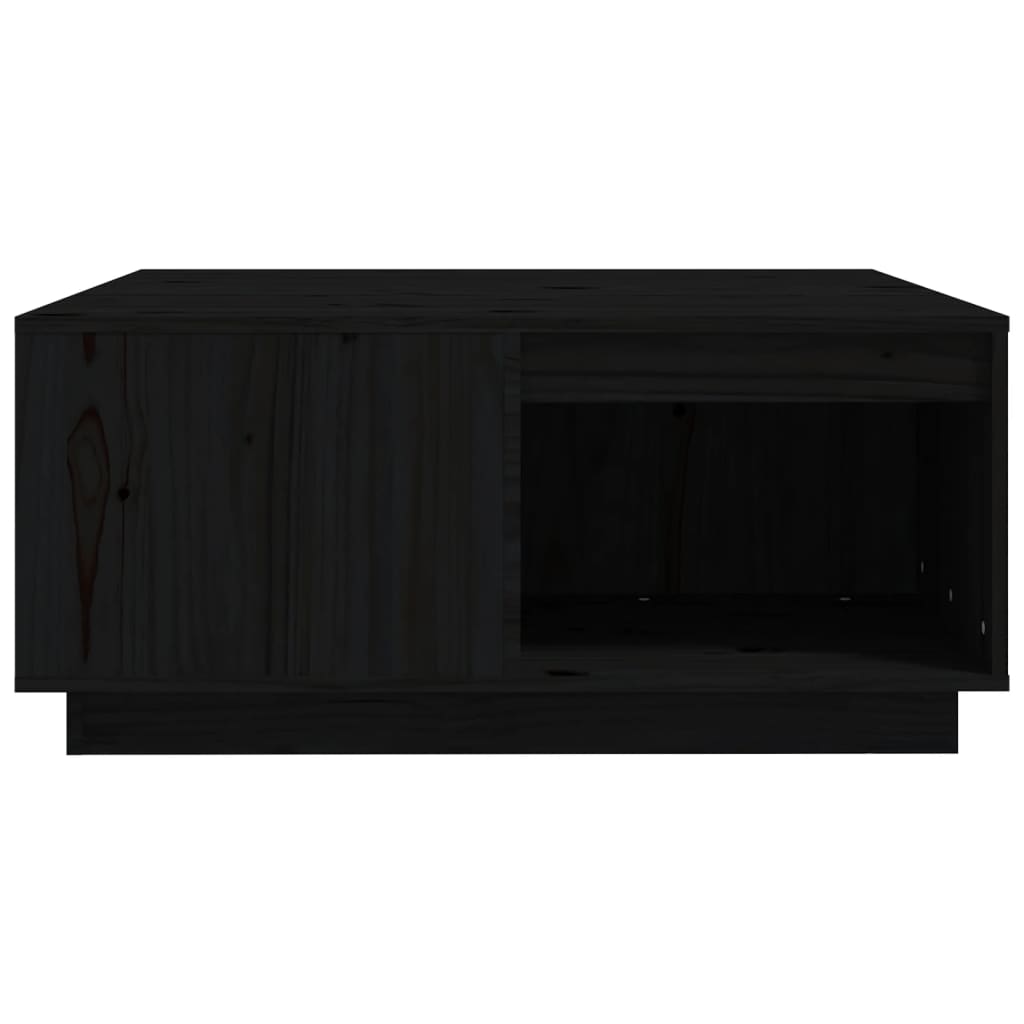 Stolić za kavu crni 80x81x36,5 cm od masivne borovine