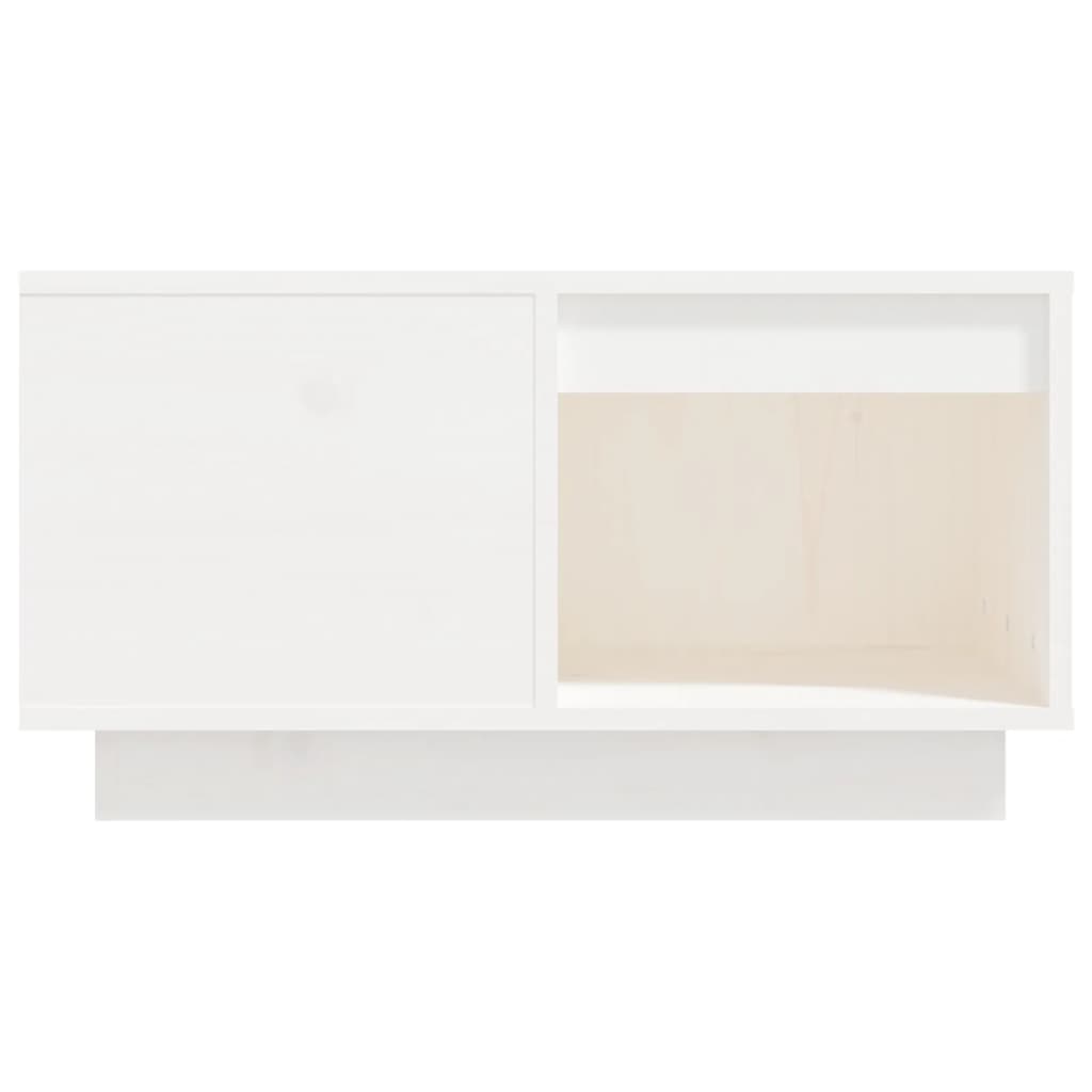 Stolić za kavu Bijela 60x61x32,5 cm od masivne borovine