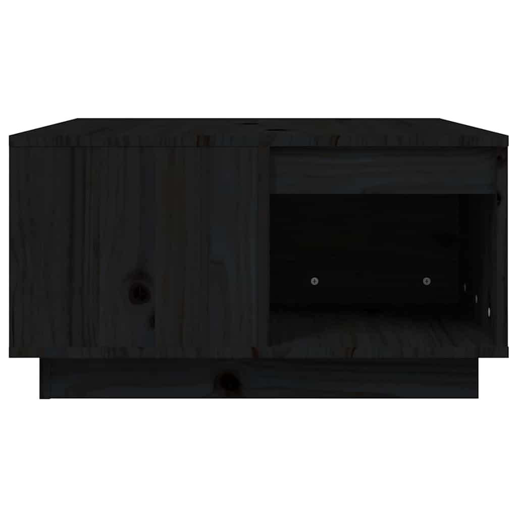 Stolić za kavu crni 60 x 61 x 32,5 cm od masivne borovine