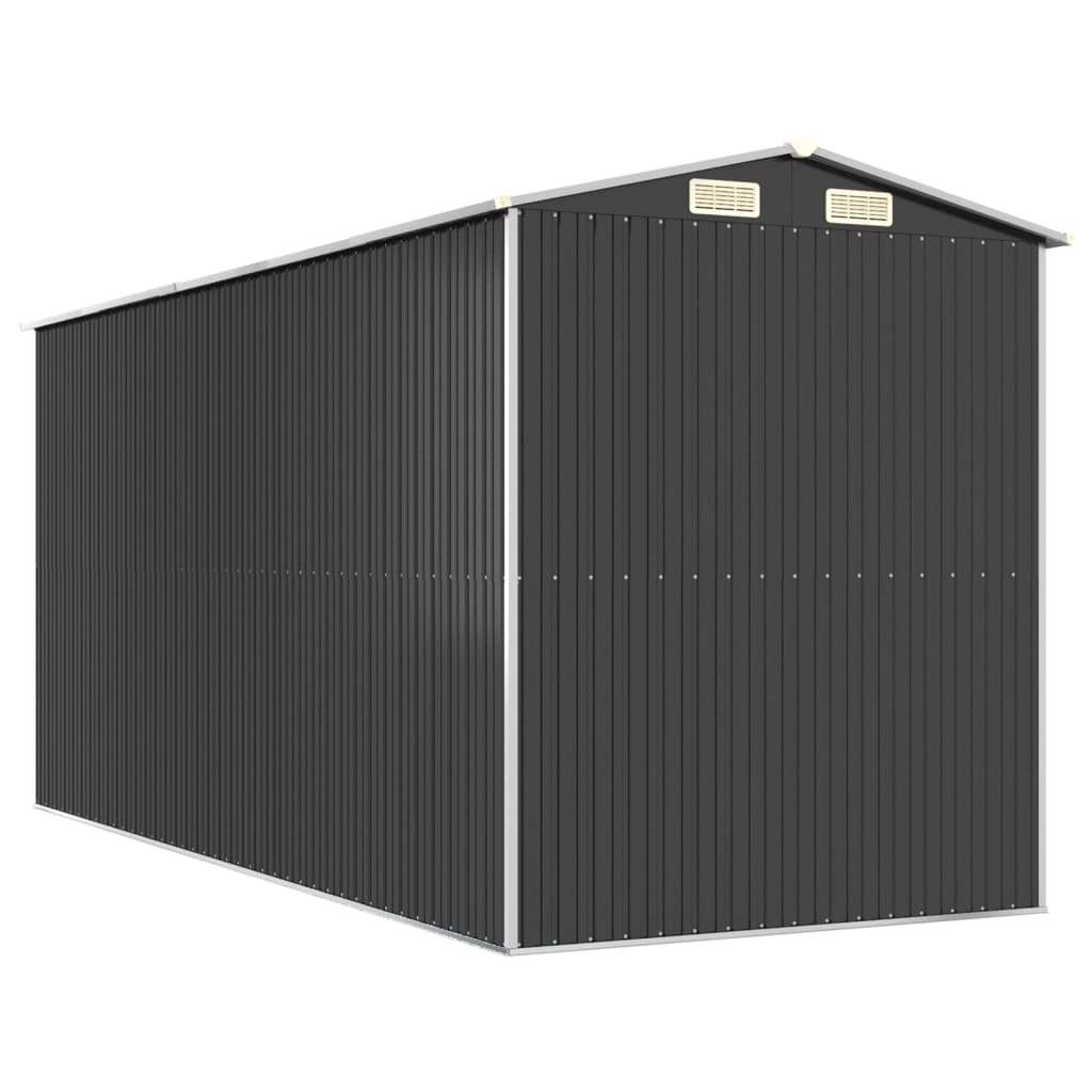 Vrtno spremište antracit 192 x 440 x 223 cm pocinčani čelik