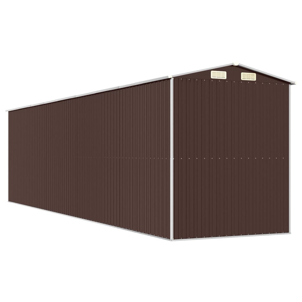 Vrtno spremište tamnosmeđe 192x772x223 cm pocinčani čelik