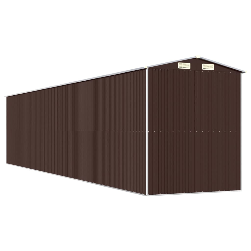 Vrtno spremište tamnosmeđe 192 x 938 x 223 cm pocinčani čelik