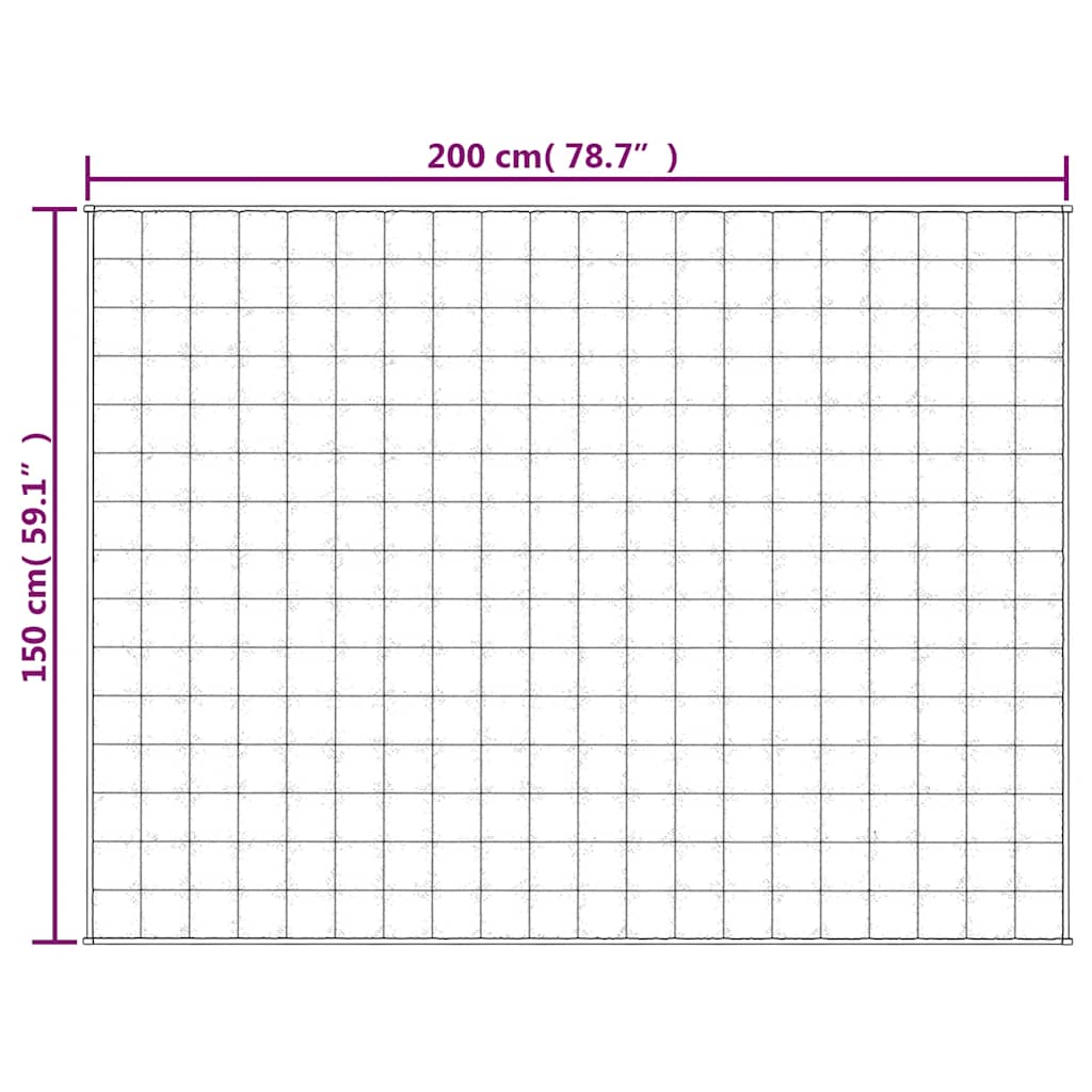 Teška deka plava 150x200 cm 7 kg od tkanine