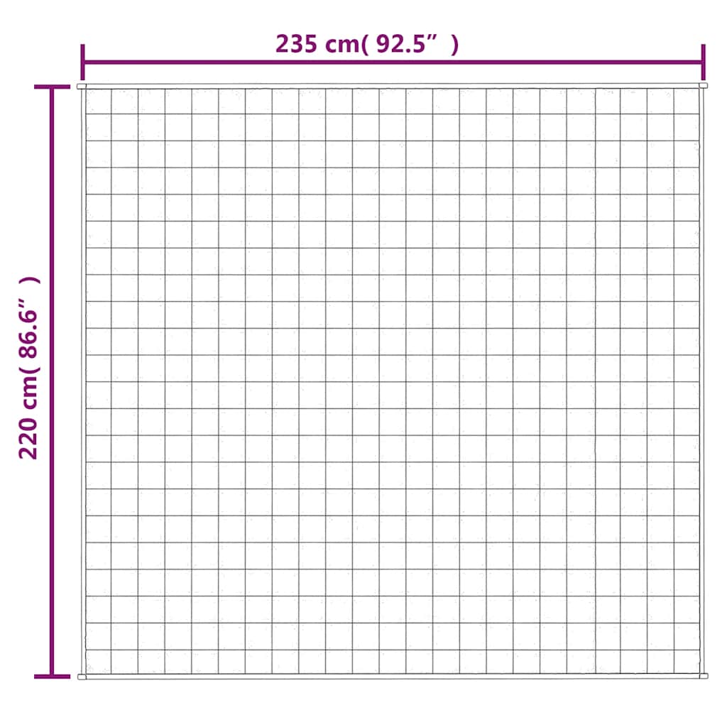 Teška deka plava 220x235 cm 11 kg od tkanine