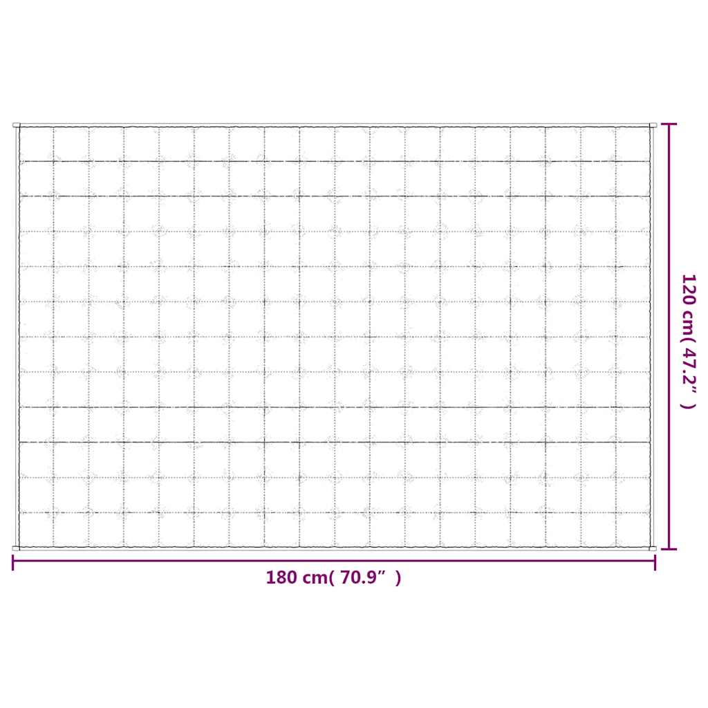 Teška deka svijetla krem 120 x 180 cm 9 kg od tkanine