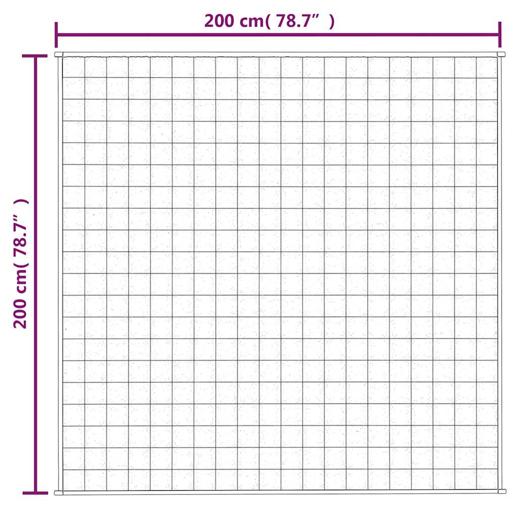 Teška deka siva 200x200 cm 9 kg od tkanine