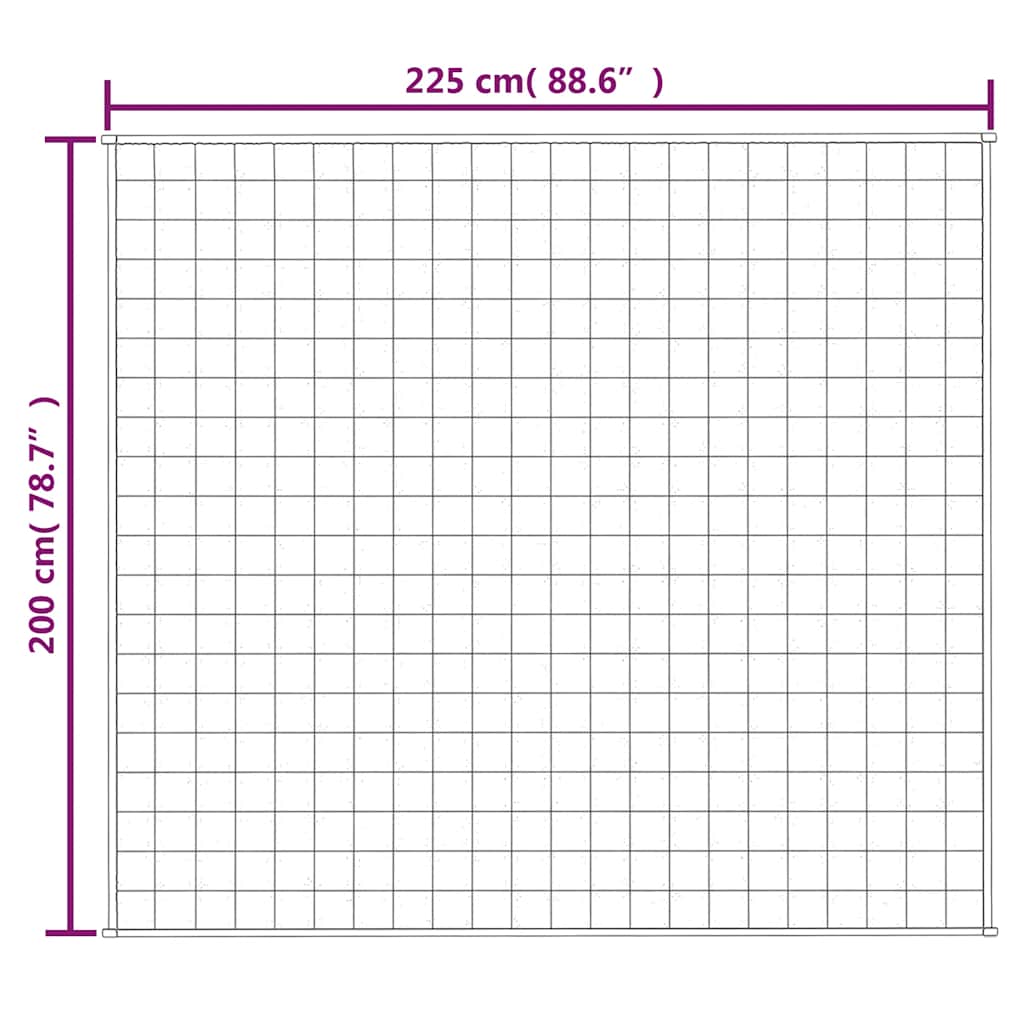 Teška deka plava 200x225 cm 9 kg od tkanine