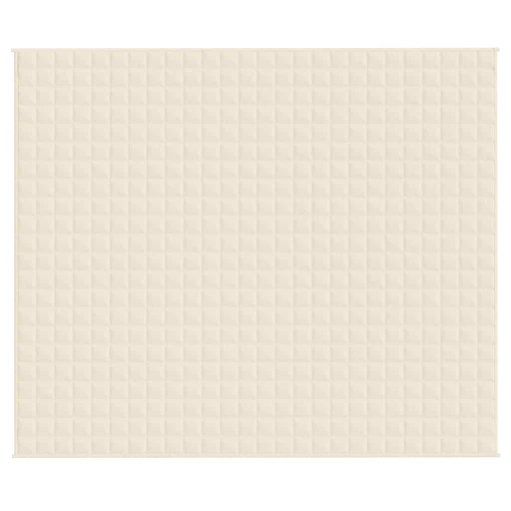 Teška deka svijetla krem 220x260 cm 11 kg od tkanine