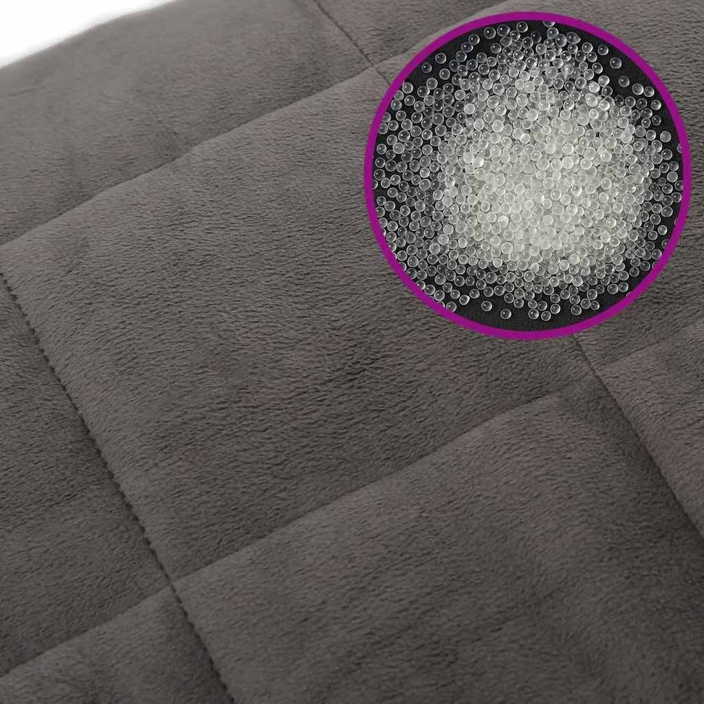 Teška deka s navlakom siva 120 x 180 cm 5 kg od tkanine