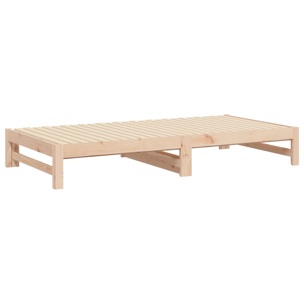 Dnevni ležaj na izvlačenje 2x (80 x 200) cm od masivne borovine