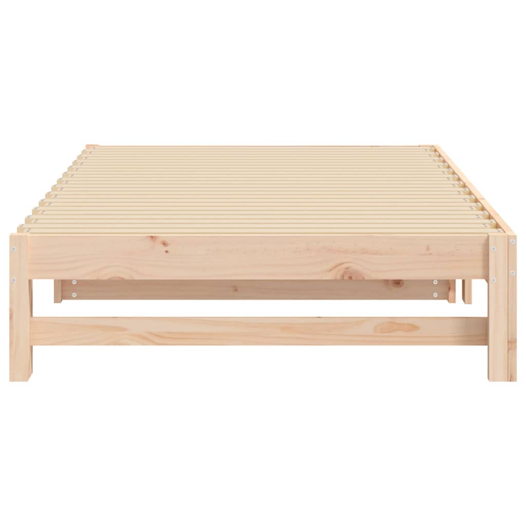 Dnevni ležaj na izvlačenje 2x (80 x 200) cm od masivne borovine