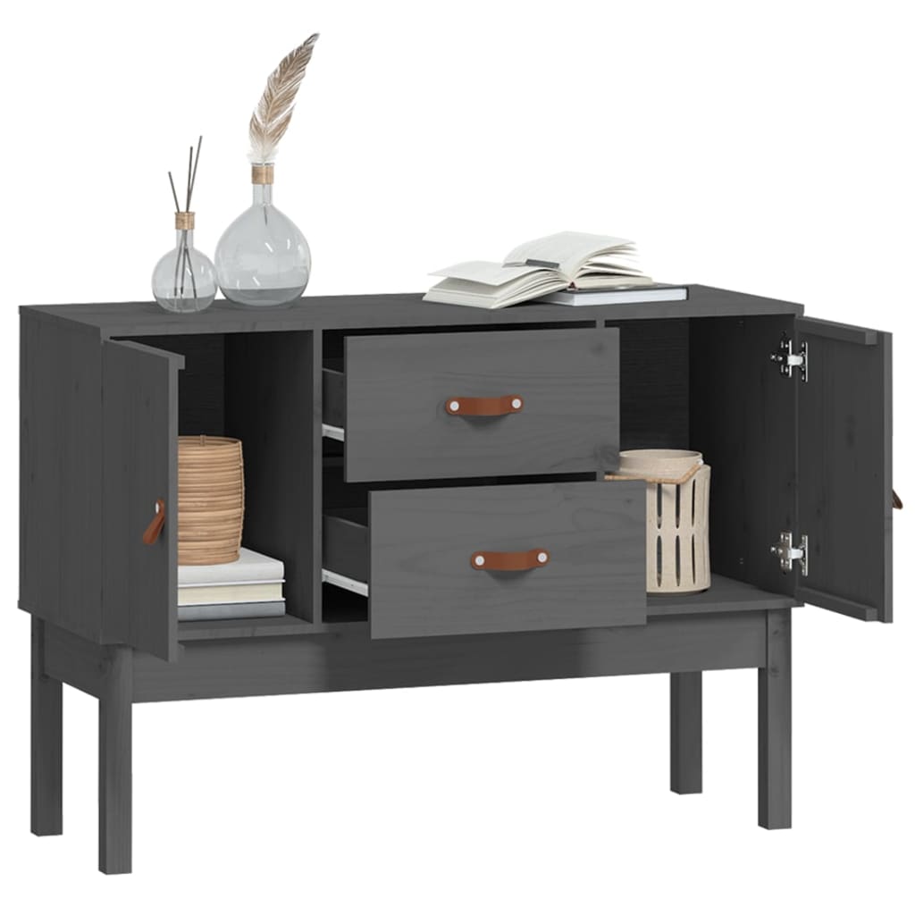 Komoda siva 110 x 40 x 78 cm od masivne borovine