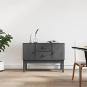 Komoda siva 110 x 40 x 78 cm od masivne borovine