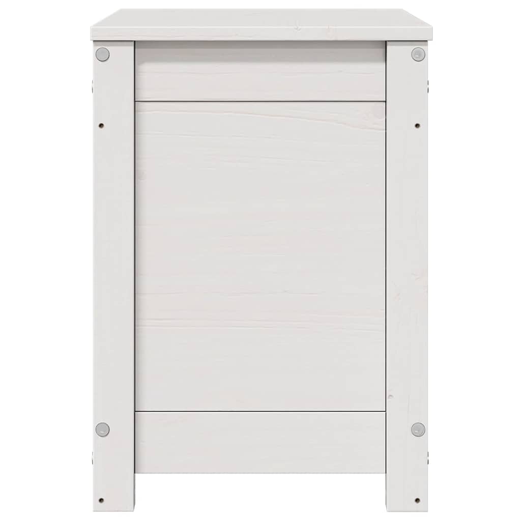 Kutija za pohranu bijela 60x32x45,5 cm od masivne borovine
