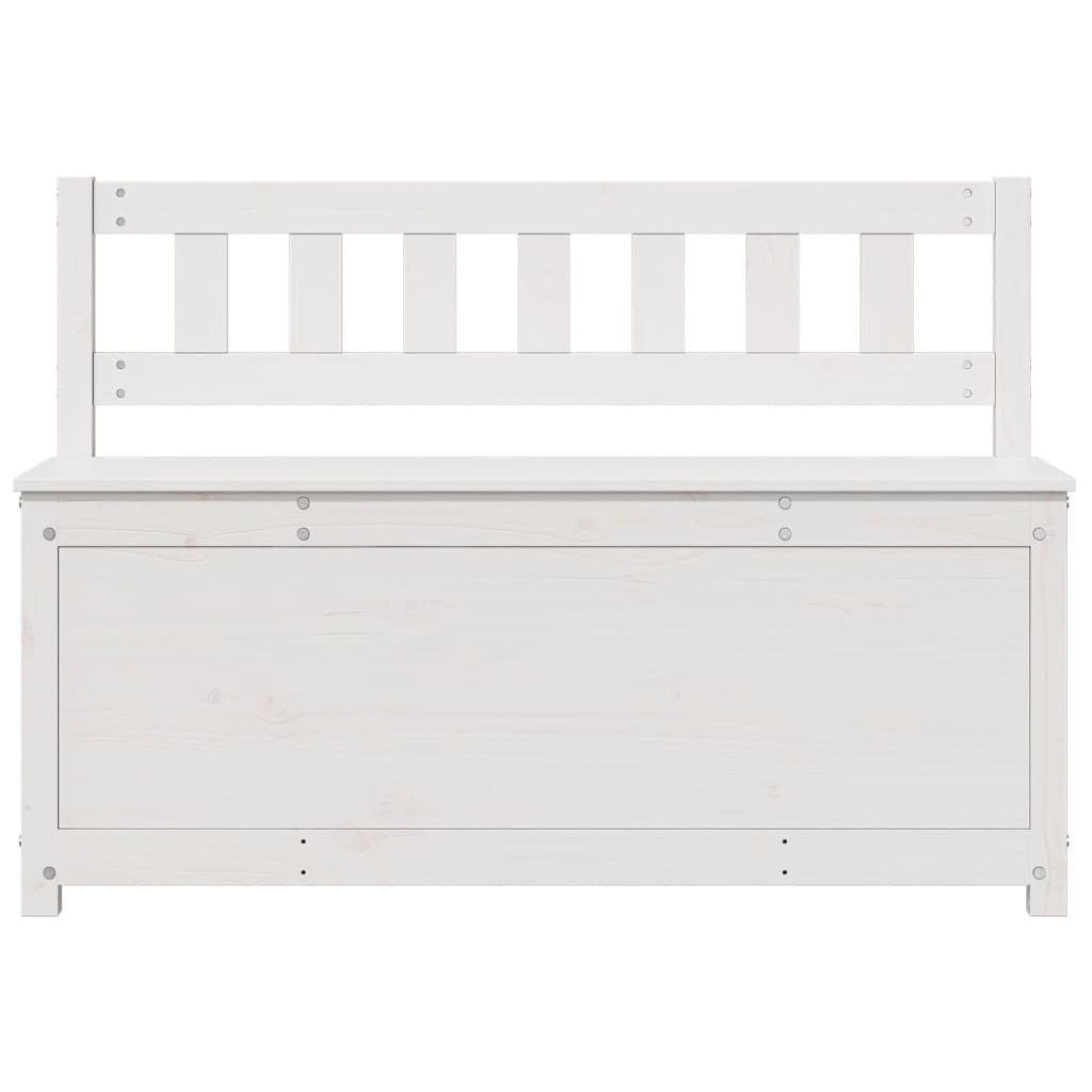 Klupa bijela 110 x 41 x 76,5 cm od masivne borovine