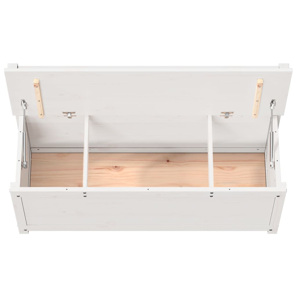 Klupa bijela 110 x 41 x 76,5 cm od masivne borovine