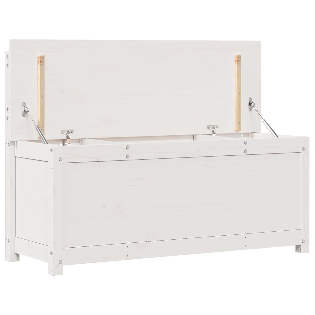 Klupa bijela 110 x 41 x 76,5 cm od masivne borovine